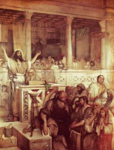 Christ Preaching at Capernaum, Maurycy Gottlieb, 1879